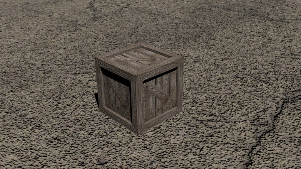 Wooden Box Low Poly preview image 1